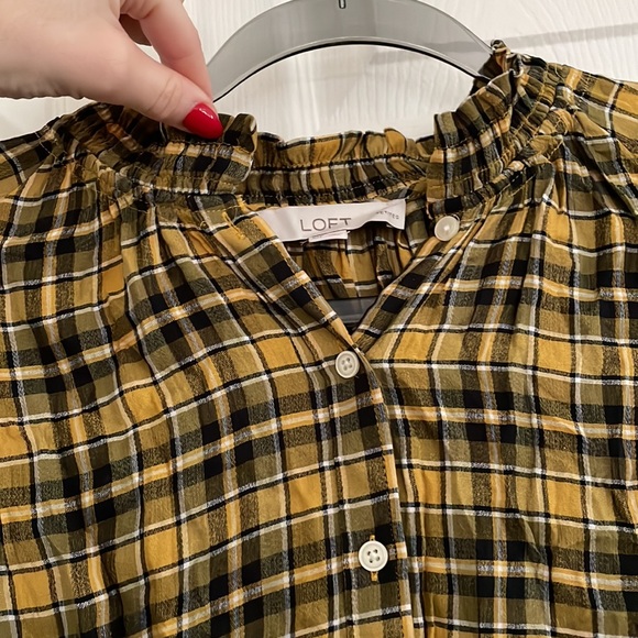 🛍️EUC LOFT flannel print shirt XSP 221 - Picture 3 of 5